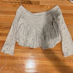 Free People Off-Shoulder Top with Eyelet Design